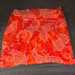 Strapless Orange Dress